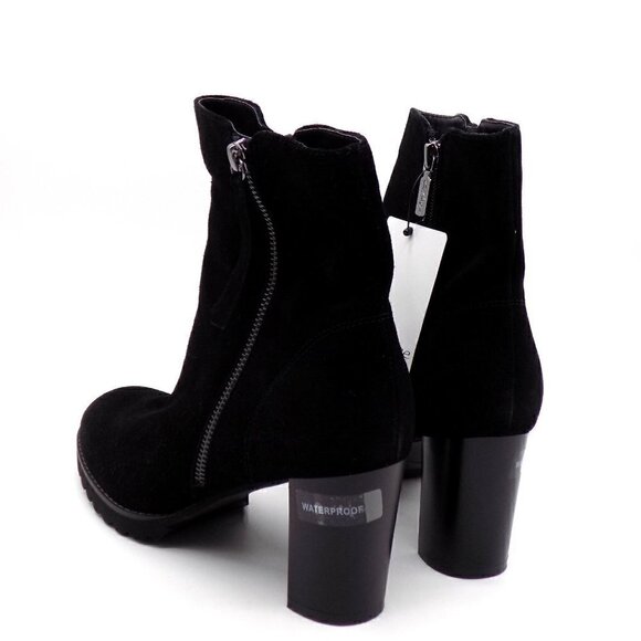 Aqua College Rae Ankle Boots Size 8 Suede Waterproof Black - Picture 4 of 6